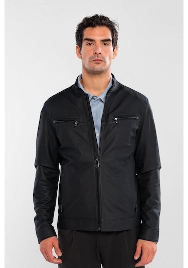 Tamer Tanca Erkek Hakiki Deri Siyah Deri Mont 571 Smr 768 Erk Dr Mont Sk25/26 Sıyah Tafta Siyah Siyah