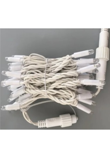 Sekizgen Led 10 Metre Eklenebilir İp Led Dış Mekan Yılbaşı Süs Ve Aydınlatması Beyaz Kablo Günışığı Gün Işığı