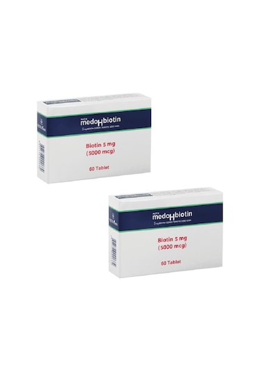 Dermoskin Medohbiotin 5 Mg 60 Tablet 2'Li Paket Medobiotin