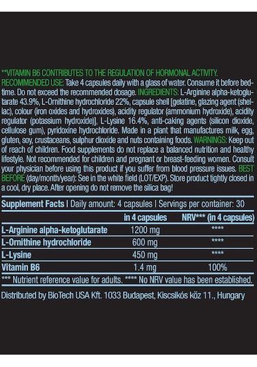 Biotech Usa Gh Testosteron 120 Caps.