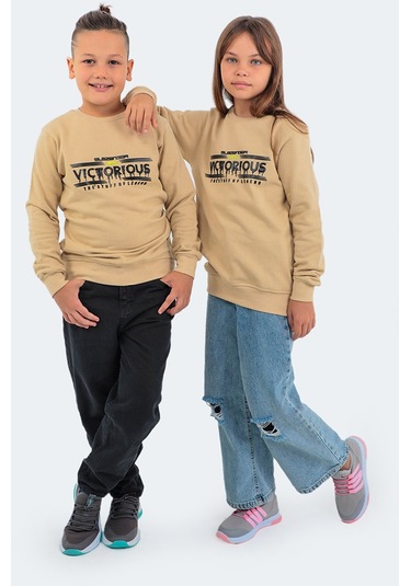 Slazenger DUNA IN Çocuk  Bej Sweatshirt