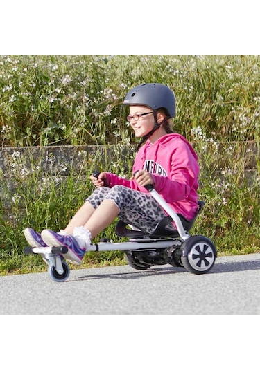 Hoverkart Elektrikli Kaykay Koltuk Smart Scooter Hovercard Aparat Siyah