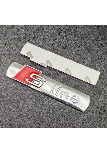Audı uyumlu Sline Logo Gümüş 2 Adet Çamurluk Arma A3 A4 A5 A6 A7