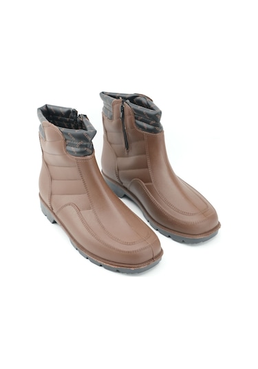 Gezer Kışlık Erkek Fermuarlı İçi Sıcak Astarlı Kar Bot Çizme Gc2kmm.00212.06.092.07 Kahverengi