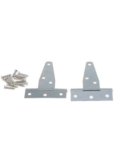 Homyl 1 Çift Ağır T Menteşe Kabine Döken Kapı Tee Gümüş-3-inç