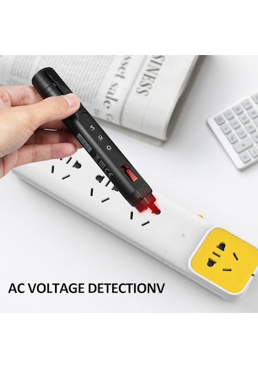 Springsun Temassız Voltaj Test Cihazı Ac Voltaj Algılama Kalemi Siyah Pm8910 Pil İle