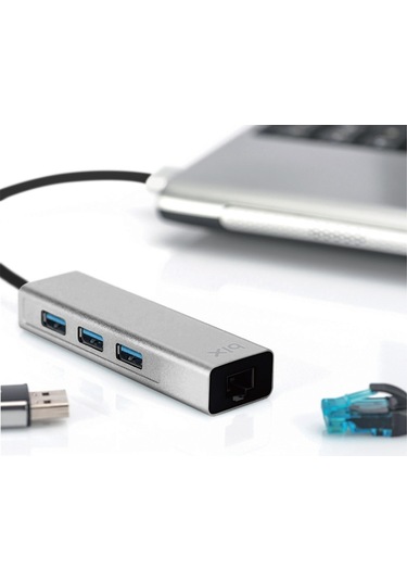 Bix Usb 3.0 Gigabit Ethernet 3 Portlu Çoklayıcı Hub