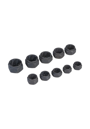 Siyah 11 Adet Darbe Cıvata Somun Sökücü Set Somun Extractor