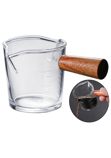 Suntek Barista Süt Barı Için Ahşap Saplı Şeffaf Çift B