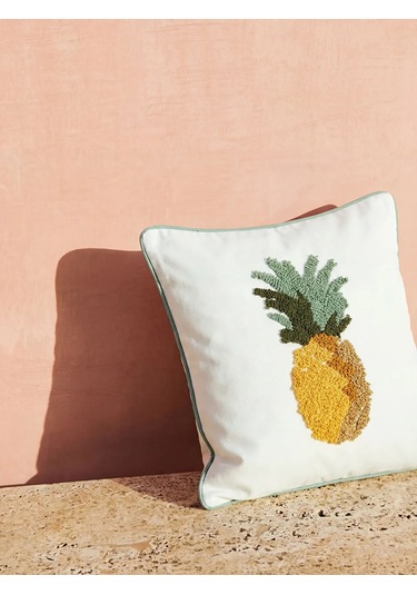 Karışık Ananas Baskılı Kırlent Kılıfı 40x50 Cm