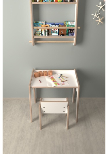 Çocuk Oyun Ve Aktivite Masası Ve Sandalye Beyaz