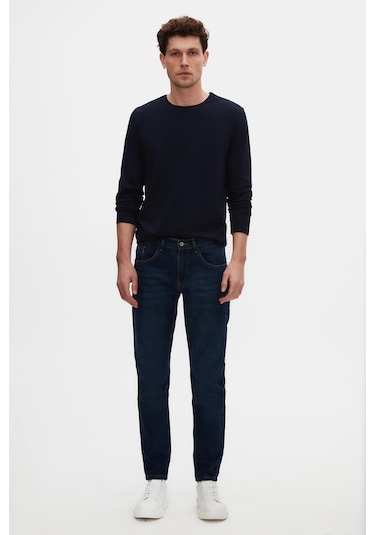 Ds Damat Slim Fit Lacivert Bisiklet Yaka %100 Pamuk Nefes Alabilen Uzun Kollu Body T-shirt 4hc14ort0007m 101