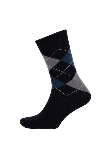 DeFacto Erkek Dikişsiz Baklava Desenli Ultra Soft 2'li Bambu Premium Uzun Çorap D3775AXNSNV2