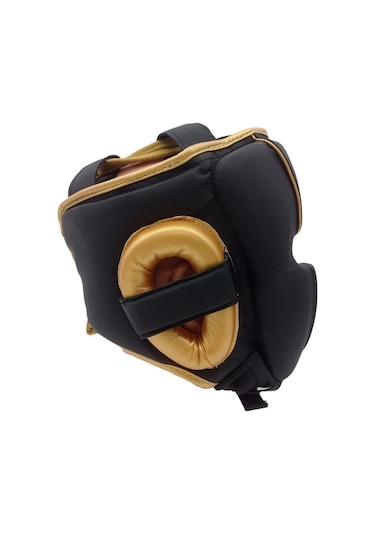 Dragondo 11746-p Yanakları Korumalı Kask Siyah - Altın