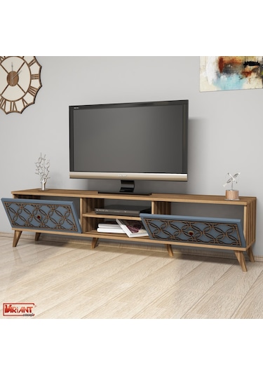 Variant Class Tv Ünitesi - Ceviz / Mavi (Kalsedon)