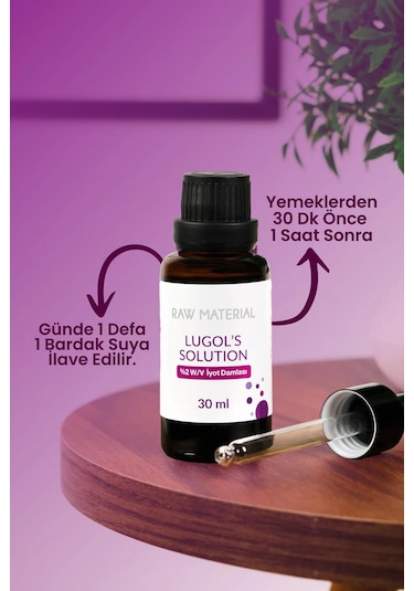 Raw Material Lugol Çözeltisi %2'lik 30 Ml 2 Adet
