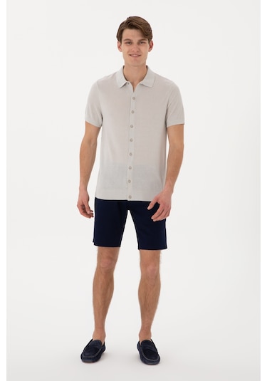 U.S. Polo Assn. Erkek Regular Fit Açık Gri Düğmeli Triko Tişört 50306455-VR001 U.S. Polo Assn. Erkek Regular Fit Açık Gri Düğmeli Triko Tişört 50306455-VR001