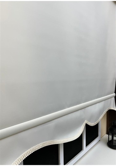 Storburada Düz Ekru Stor Perde Alüminyum Kasa Stb--5301 Ekru