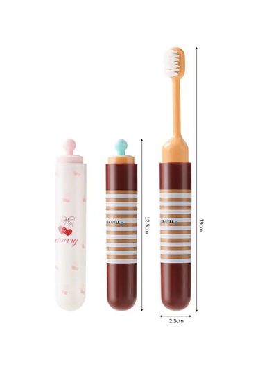 Yuqing Hua 2-ın-1 Seyahat Diş Fırçası Seti Katlanabilir