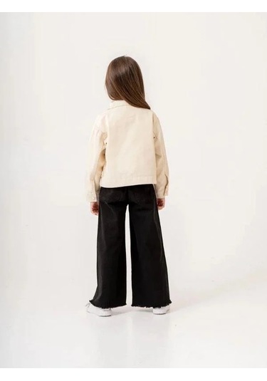 Kız Çocuk İkili T-shirt Ceket Takım-15514 Bej