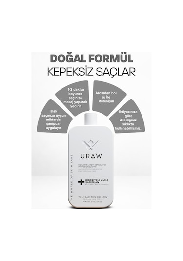 Uraw Biberiye & Amla Özlü Saç Bakım Şampuanı 400 ML