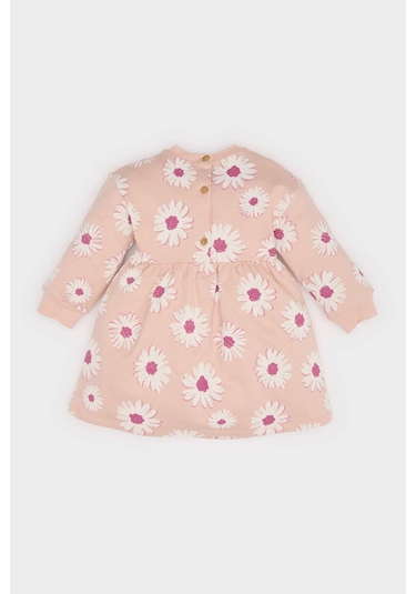 DeFacto Kız Bebek Çiçekli Uzun Kollu Elbise E5788A525SPPN672 Pembe