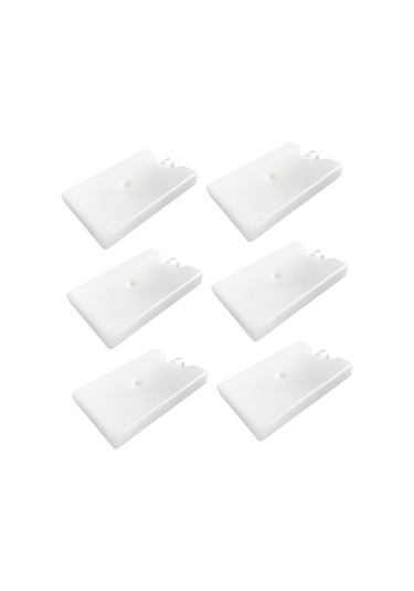 Suntek 6 Adet Buz Soğutma Blokları Seyahat 14,5cmx9,5cmx2cm Beyaz