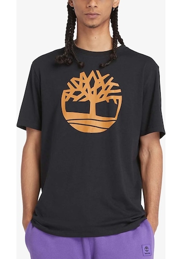 Timberland Tree Logo Short Sleeve Erkek Siyah T-shirt Tb0a2c2rp561 Siyah