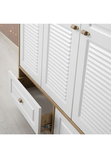 Milano 3 Kapılı Dolap, Bebek Ve Genç Odası Dolap Beyaz