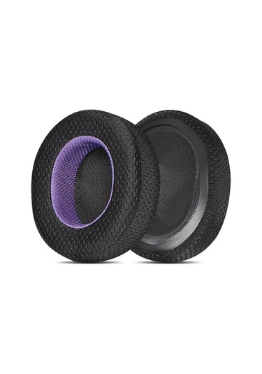 1 Çift Kulaklık Sünger Kulaklık Steelseries Arctis Pro / Arctis 3 / 5 / 7 İçin, Renk: Siyah Mor Örgü Siyah