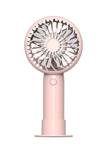 Mini El Tipi Küçük Vantilatör Renkli Vantilatör Taşınabilir Sessiz 2296 Açık Pembe