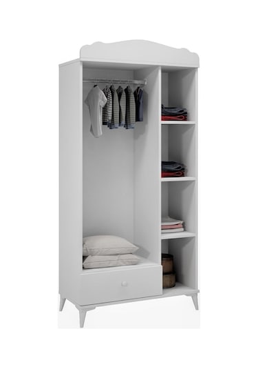 Baby Darling Sansa 3 Kapaklı Dolap Meşe Meşe