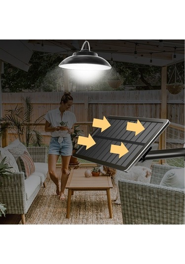 Tongxida 8w Güneş Enerjili Duvar Lambası, 48 Led, Pır Sensörlü, 2200mah Batarya, Bahçe/ev/depo Kullanımı, Siyah Siyah