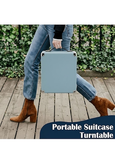 Record Master Rm-311 Pikap - Tüm Plaklar İle Uyumlu- Power Banklere Bağlanarak Kullanılabilme Mavi