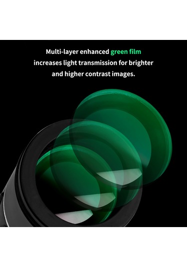 Wezone 16x52 Yeşil Filmlı Çift Odaklı Monoküler, Dağcılık Kamp Turizm İçin Hd Görüntü, Plastik+gümüş+alüminyum Seti