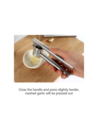 304 Paslanmaz Çelik Sarımsak Presi Uzatılmış Sarımsak Gümüş Gümüş