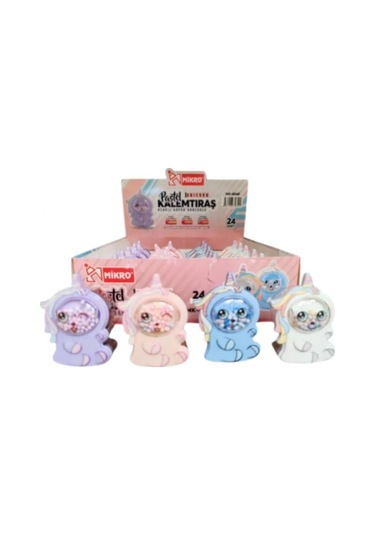 Mikro Mk-4040-24 Unicorn Çift Biçaklı Kalemtiraş - 24 Adet