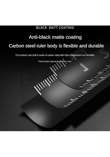 5l25-mezura 3 5 M Siyah Çelik Malzeme Mezura Çok Fonksiyonlu Ev Ağaç İşleme Taşınabilir Ölçme Aracı