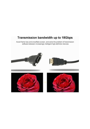 Novahub 1.5m Yüksek Hızlı Hdmı 19 Pin Erkek - Hdmı 19 Pin Dişi Konnektör Adaptör Kablosu, Küçük Boyutlu