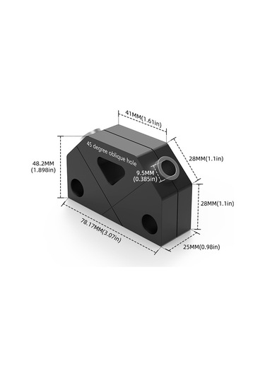 Teltree Ahşapçılık Delik Konumlandırıcı, 45 Derece Açı Tasarımı, Doğru Konumlandırma, 2 Adet 9.5mm Matkap Ucu, Alüminyum Alaşımlı, Ev Gereci Gümüş