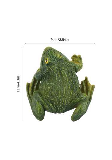 Ximistore9 Doğa Stili Kuru Boyalı Kurbağa Figürü - Bahçe, Ev Dekoru İçin Dayanıklı Reçine Makyaj