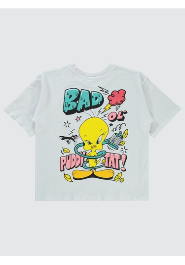 Tweety Kız Çocuk Tişört 10-13 Yaş Beyaz Beyaz