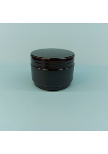 50 Adet 25 Ml Siyah Renk Mini Boş Pomat-Krem-Kozmetik Kutusu