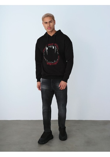LOFT Oversize Erkek Sweatshirt Lf2036919 Q1.v1 Siyah