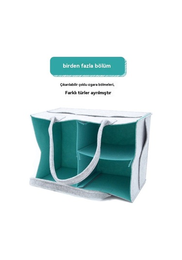 Eternal Luck Keçe Çocuk - Bebek Bakım Çantası - Mavi