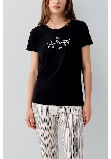 Pierre Cardin Kadın Siyah Pijama Takım Pc9188-s-v1 Siyah