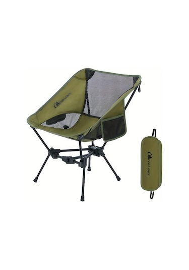 Dashanshop Ultrahafif 4 Nesil Moon Lence Kamp Sandalyesi Yeşil Kompakt Katlanabilir Alüminyum Çerçeve Oxford Kumaş Yeşil