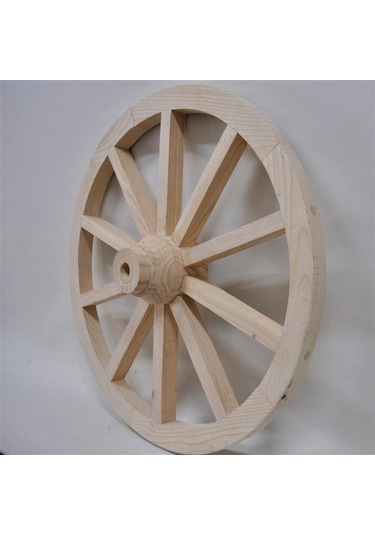 Otantik Ahşap At Arabası Tekeri 70 Cm. Duvar Dekoru Diğer