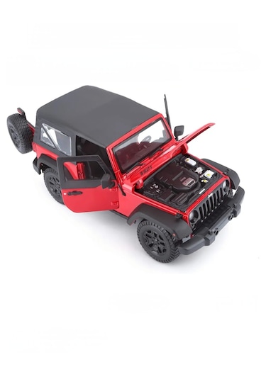 Maisto 1:18 Ölçek 2014 Jeep Wrangler Kırmızı Model Araba