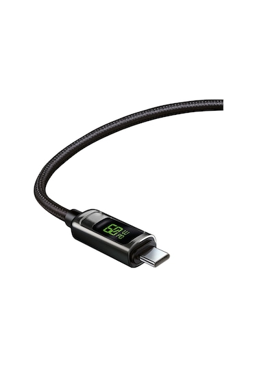 Zuidid Ekranlı 60w Hasır Örgü Type-c Pd Hızlı Şarj Ve Data Kablo